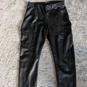 Elie tahari medium fax leather pants